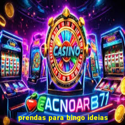 prendas para bingo ideias